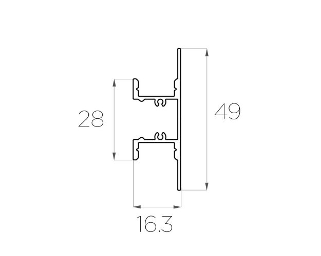 Профиль накладной алюминиевый LC-LPN-4916-2 Anod - фото 2