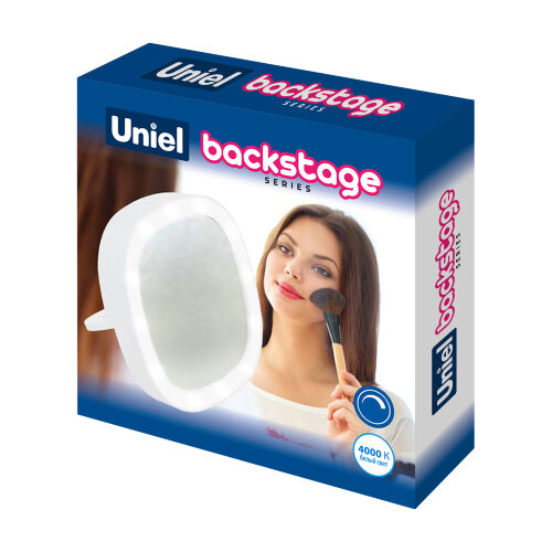 ULK-F71 3AAA WHITE Зеркало карманное с подсветкой, На батарейках 3AАА не в-к, Белый - фото 5