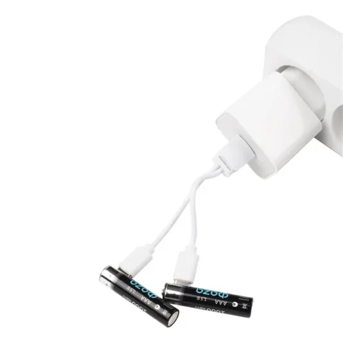 Аккумулятор литиевый AAA 1.5В Li-Ion 1000мВт.ч 660мА.ч зарядка от Type-C шнур в комплекте BL-2 (уп.2шт) ФАZА 5061637 - фото 5