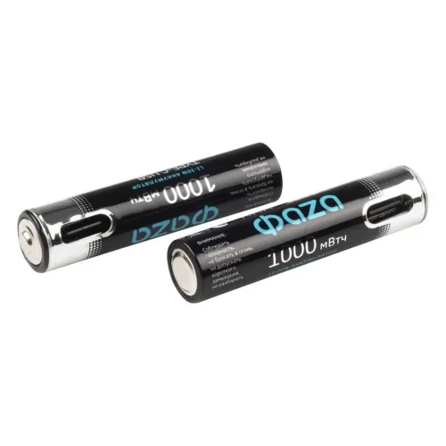 Аккумулятор литиевый AAA 1.5В Li-Ion 1000мВт.ч 660мА.ч зарядка от Type-C шнур в комплекте BL-2 (уп.2шт) ФАZА 5061637 - фото 8