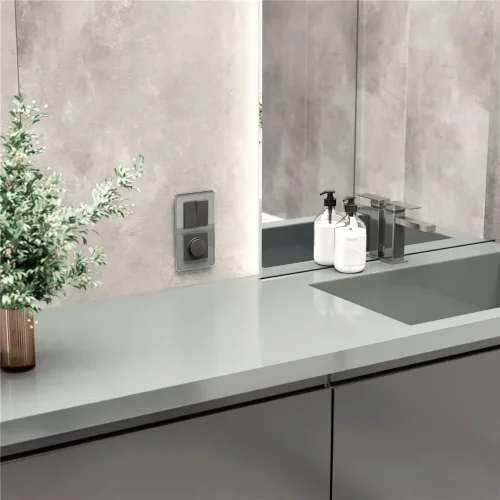 Рамка из стекла на 2 поста Elite графит W0022440 - фото 3