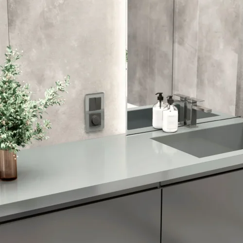 Рамка из стекла на 2 поста Elite графит W0022440 - фото 3