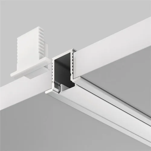 Алюминиевый профиль встраиваемый с накладным фланцем 12×9 (Серебро, 2 м), ALM-1209-S-2M (Серебро) - фото 7