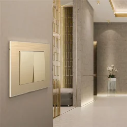 Рамка из металла на 1 пост Аluminium шампань алюминий W0011711