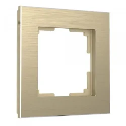 Рамка из металла на 1 пост Аluminium шампань алюминий W0011711