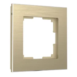 Рамка из металла на 1 пост Аluminium шампань алюминий W0011711