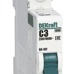 Выключатель автоматический модульный 1п C 3А 4.5кА ВА-101 DEKraft 11051DEK