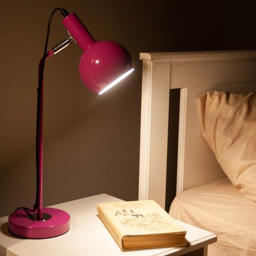 UML-B702 E14 PINK Светильник настольный, 60W, Цоколь Е14, Механический выключатель, Розовый - фото 10