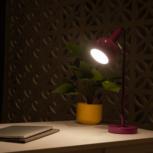 UML-B702 E14 PINK Светильник настольный, 60W, Цоколь Е14, Механический выключатель, Розовый - фото 12