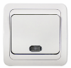 Выключатель одноклавишный с подсветкой CLASSICO белый 2121 IN HOME - Фото 2