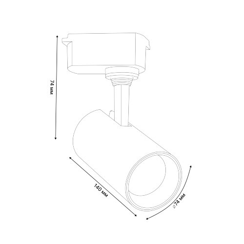 ULB-Q230 28W-4000К WHITE Светильник-прожектор светодиодный трековый, 2400 Лм, Белый свет 4000К, Корпус белый - фото 14
