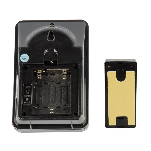 UDB-014W-R1T1-36S-100M-BL Звонок беспроводной, 36 мелодий, Радиус действия 100м, Блистер, Черный - фото 5