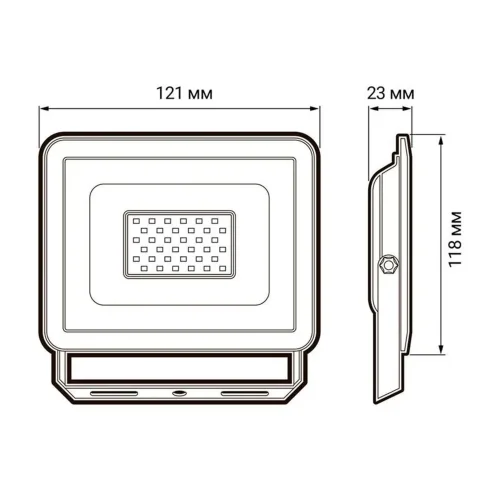 Прожектор светодиодный СДО-10 20Вт 6500К IP65 230В ДО GR ФАZА 5032057 - фото 6