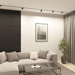 Трековый светильник IP 20, 15 Вт, GU5.3, черный, алюминий, Denkirs DK6201-BK