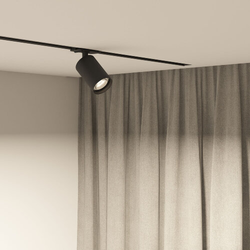 DK6201-BK Трековый светильник IP 20, 15 Вт, GU5.3, черный, алюминий. Фото 6