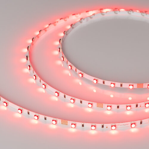 Светодиодная лента MINI-F60-5mm 24V RGB (6 W/m, IP20, 3535, 5m) (Arlight, узкая) - фото 1