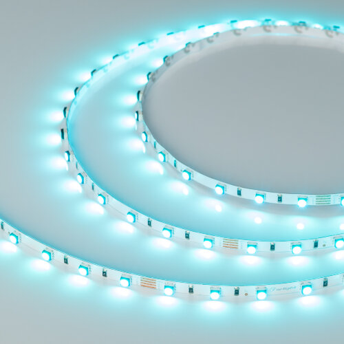 Светодиодная лента MINI-F60-5mm 24V RGB (6 W/m, IP20, 3535, 5m) (Arlight, узкая) - фото 4