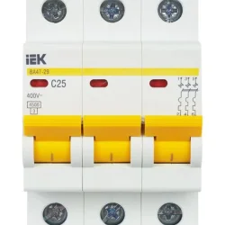Выключатель автоматический модульный 3п C 25А 4.5кА ВА47-29 KARAT IEK MVA20-3-025-C