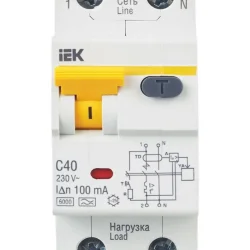 Выключатель автоматический дифференциального тока 2п (1P+N) C 40А 100мА тип A 6кА АВДТ-32 KARAT IEK MAD22-5-040-C-100