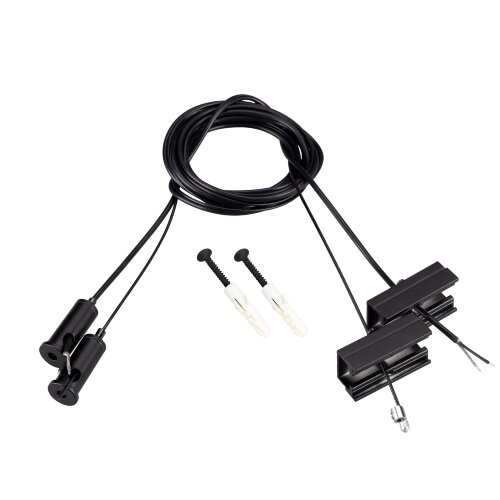 Подвес токопроводящий SL-LINE-25100 2x2m Set BLACK (Arlight, провод 2x0.5) - фото 1