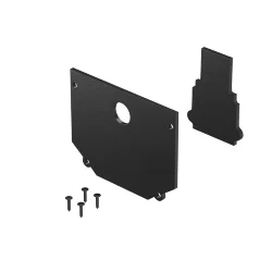 Комплект заглушек к шинопроводу Exility для монтажа в натяжной ПВХ потолок (внешняя 2 шт+внутренняя 2 шт) (Черный)