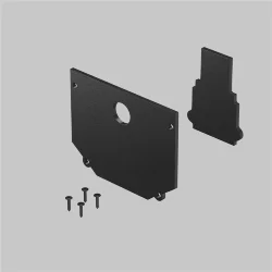 Комплект заглушек к шинопроводу Exility для монтажа в натяжной ПВХ потолок (внешняя 2 шт+внутренняя 2 шт) (Черный)