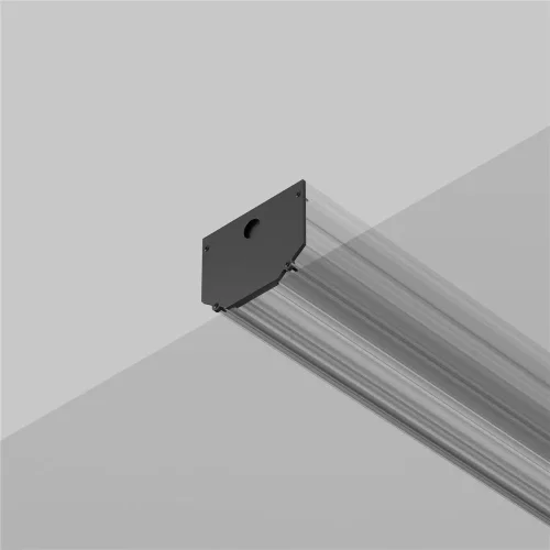 Комплект заглушек к шинопроводу Exility для монтажа в натяжной ПВХ потолок (внешняя 2 шт+внутренняя 2 шт) (Черный) - фото 5