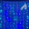 ULD-C3020-240-TTK MULTI IP44 Занавес светодиодный с эффектом мерцания, 3х2м, Соединяемый, 240 светодиодов, Разноцветный свет, Провод прозрачный, TM Uniel - фото 1