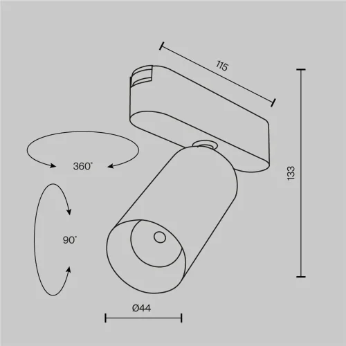 Трековый светильник Фокус / Focus Led Radity 4000K 12Вт 36° (Белый) TR103-1-12W4K-M-W - фото 17