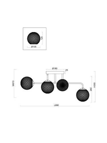 Люстра Freya FR8016PL-06BBS (Черный) - фото 7