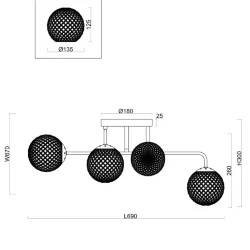 Люстра Freya FR8016PL-06BBS (Черный)