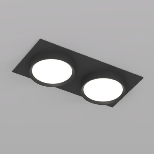 DK2092-BK Встраиваемый светильник FLAT, IP 20, до 15 Вт, GX53, LED, черный, алюминий.