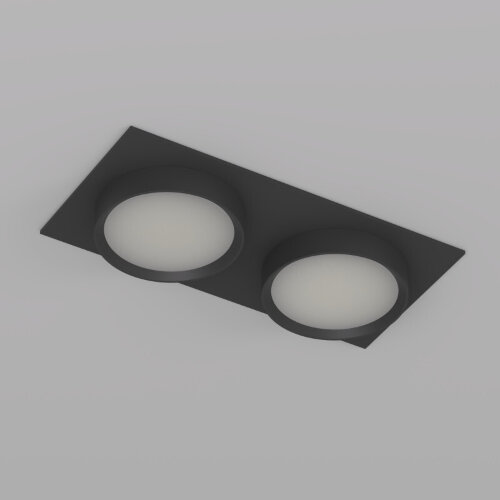 DK2092-BK Встраиваемый светильник FLAT, IP 20, до 15 Вт, GX53, LED, черный, алюминий. Фото 2