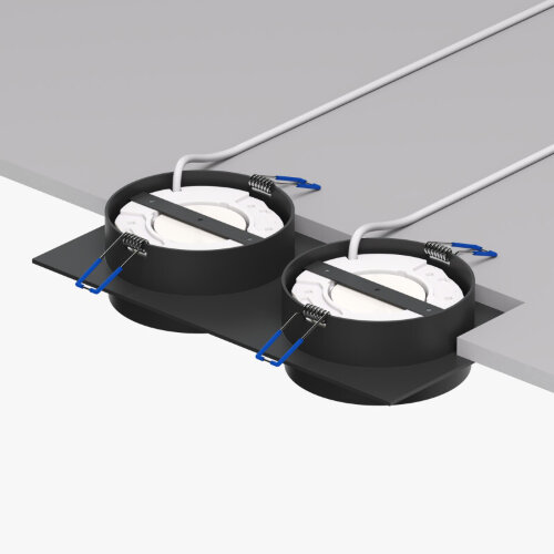 DK2092-BK Встраиваемый светильник FLAT, IP 20, до 15 Вт, GX53, LED, черный, алюминий. Фото 4