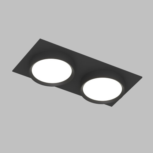 DK2092-BK Встраиваемый светильник FLAT, IP 20, до 15 Вт, GX53, LED, черный, алюминий.