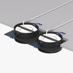Встраиваемый светильник FLAT, IP 20, до 15 Вт, GX53, LED, черный, алюминий, Denkirs DK2092-BK