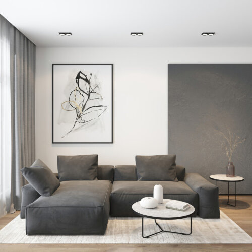 DK2092-BK Встраиваемый светильник FLAT, IP 20, до 15 Вт, GX53, LED, черный, алюминий. Фото 5