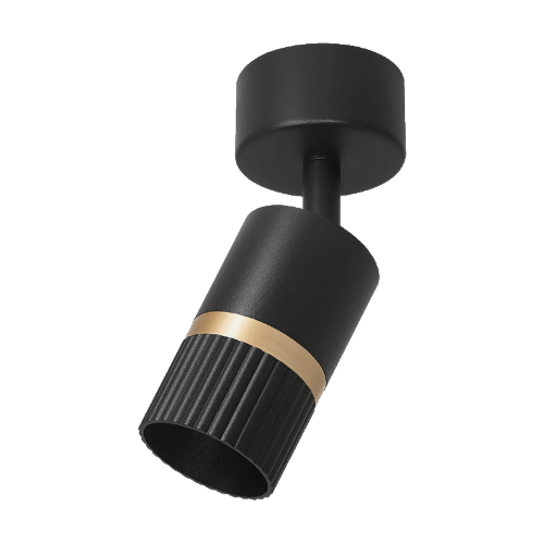 Светильник WOLTA WSL-GU10/19BG-1 под лампу GU10 Черный / золотой DUO - фото 1.