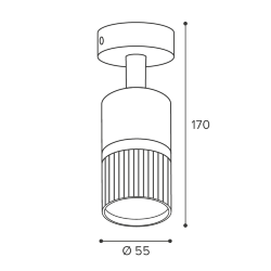 Светильник WOLTA WSL-GU10/19BG-1 под лампу GU10 Черный / золотой DUO