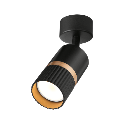 Светильник WOLTA WSL-GU10/19BG-1 под лампу GU10 Черный / золотой DUO - фото 3.