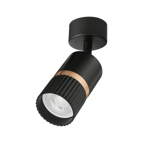 Светильник WOLTA WSL-GU10/19BG-1 под лампу GU10 Черный / золотой DUO - фото 4.