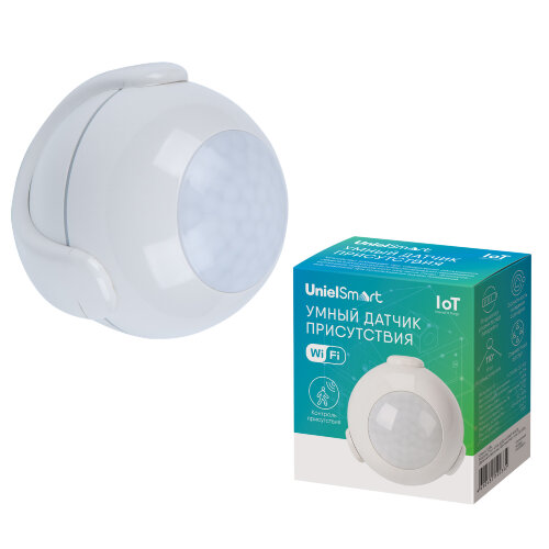 USN-A530 MS-WF WHITE Умный датчик присутствия Wi-Fi, на батарейке CR123A н-к, 7м, 110, Световое+PUSH оповещение, Накладной, Белый, Приложение UnielSmart, TM Uniel - фото 9