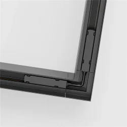 Угловой коннектор S35 накладной черный (Черный)