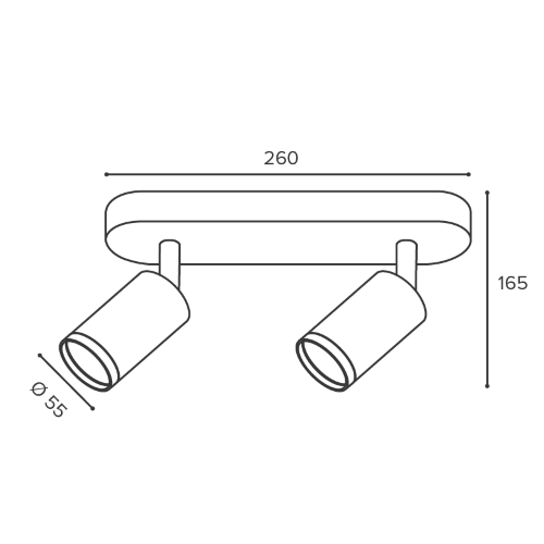 Светильник WOLTA WSL-GU10/2W14B под лампу GU10 Черный AQUA - фото 2.