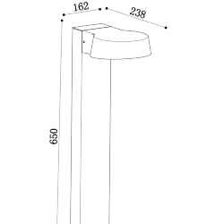 Ландшафтный светильник Пай / Share 3000K 12Вт IP 54 (Графит) O443FL-L12GF3K