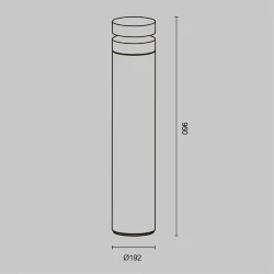 Ландшафтный светильник Бетон / Betone 3000К 20Вт IP 65 (Цемент) O469FL-L20CM3K1