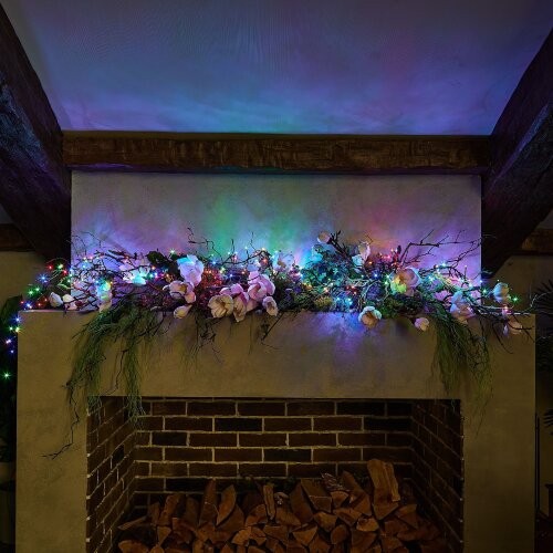 ULD-S0300-200-DGA MULTI IP20 FIRECRACKER Гирлянда светодиодная с контроллером Фейерверк, 3м, 200 светодиодов, Разноцветный свет, Провод зеленый - фото 5