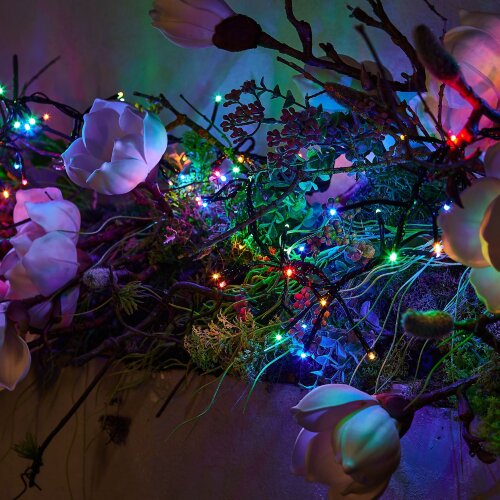 ULD-S0300-200-DGA MULTI IP20 FIRECRACKER Гирлянда светодиодная с контроллером Фейерверк, 3м, 200 светодиодов, Разноцветный свет, Провод зеленый - фото 7