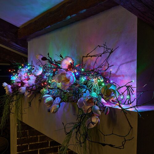 ULD-S0300-200-DGA MULTI IP20 FIRECRACKER Гирлянда светодиодная с контроллером Фейерверк, 3м, 200 светодиодов, Разноцветный свет, Провод зеленый - фото 10