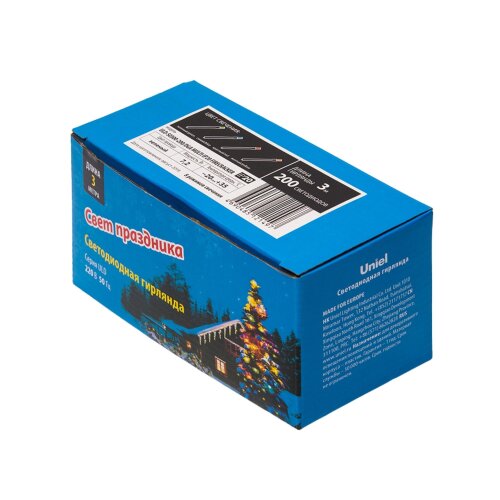 ULD-S0300-200-DGA MULTI IP20 FIRECRACKER Гирлянда светодиодная с контроллером Фейерверк, 3м, 200 светодиодов, Разноцветный свет, Провод зеленый - фото 12